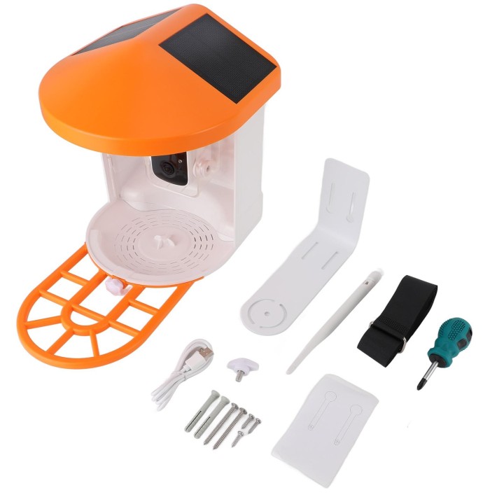 Intelligenter Vogelfutterspender mit Kamera-KI, identifiziert über 10.000 Vogelarten, Wildvogelbeobachtungskamera, 1080P HD