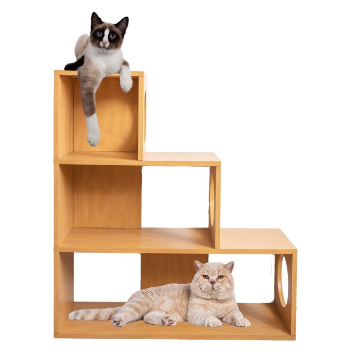 Katzenturm, wasserabweisend, einfach zu montieren, kein Werkzeug erforderlich, 3 Größen zur Auswahl, 3-stöckiges Regal, Möbel
