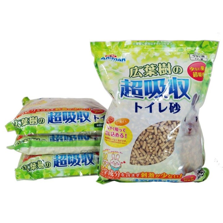 Mini Animan Hartholz-Toilettenstreu mit hoher Saugfähigkeit, 5 l x 4 (Großeinkauf)