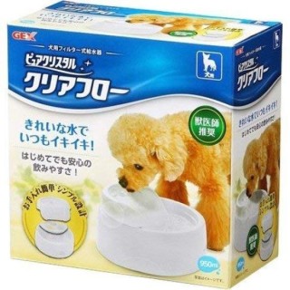 GEX Pure Crystal Clear Flow für Hunde, Weiß weiß