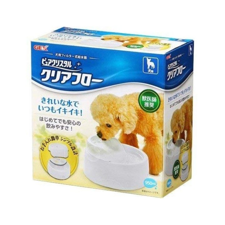 GEX Pure Crystal Clear Flow für Hunde, Weiß weiß