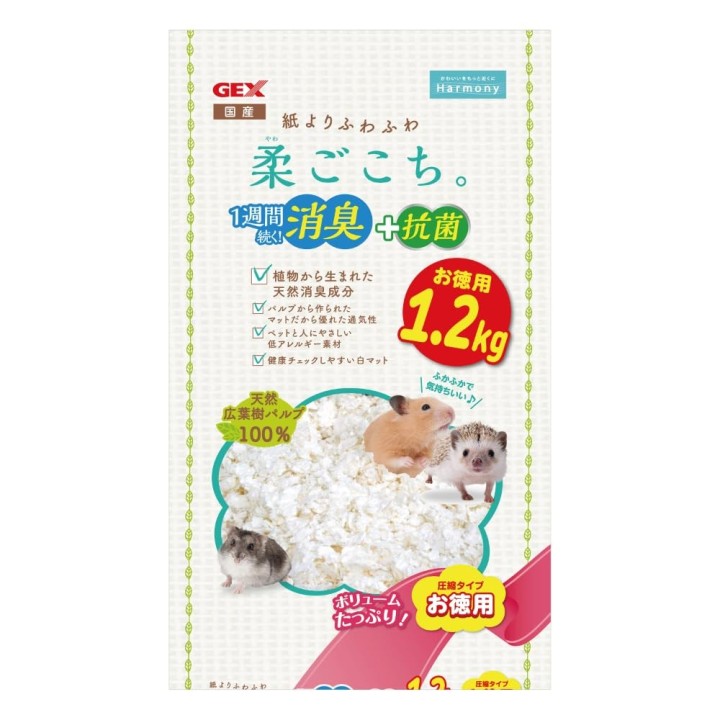 Gex Weicher, flauschiger als Papier, weiße Zellstoffmatte, natürlicher Hartholzzellstoff, Deodorant, antibakterielles Bodenbe