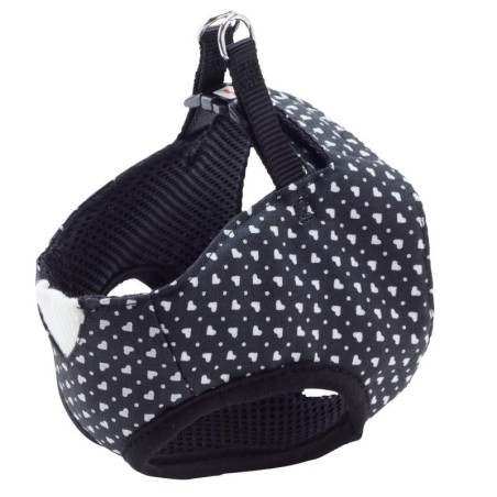 Petio ARFashion Weste, Geschirr mit Herz-Punkt-Motiv, Schwarz, für Mini-Hunde, Größe XS schwarz