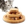 SunStarsPets Rotierender Katzenball aus Holz, kein Zusammenbau erforderlich, Nonstop-Spiel für Katzen, Stress, Mangel an natü