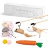 Bicieeel Katzenspielzeug, 4er-Set, 8 Stück, zum Spielen für langes Katzenspiel, ausgestopftes Spielzeug, Stressabbau, Geschen