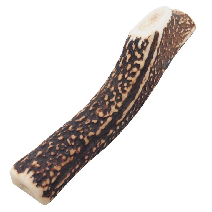 Monolife Kauspielzeug für Hunde aus halb gespaltenem Hirschgeweih, ohne Zusatzstoffe, Leckerli-Spielzeug, Ezo Deer, Kaugummi