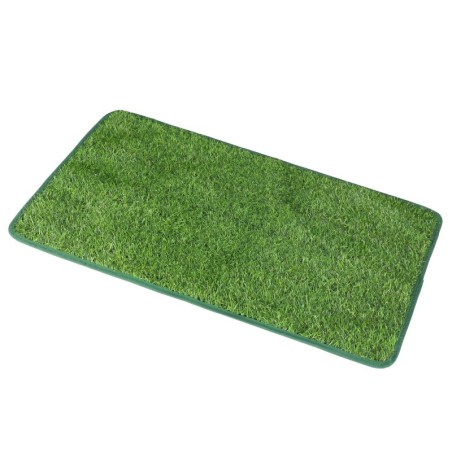 ZERONOWA Haustiermatte für Hunde und Katzen Trainingsunterlage Kunstrasen-Pipi-Unterlage Grasmatte (L) grün