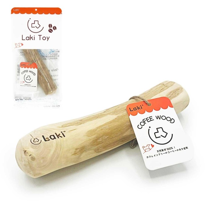 Laki Kaffeeholz-Kauspielzeug für Hunde, Natur, Naturholz, Kaffeeholz, koffeinfrei, Zahnpflege, L, 1 Stück, ohne Zusatzstoffe,