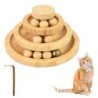 mofulafu Katzenspielzeug, Ball, rotierender Turm mit Glocke, Punch, für Katzen im Innenbereich, Übungsschicht, rutschfest, fü