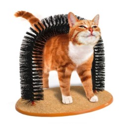 CAWKAY Katzenbürste, Katzenpflege, Massagehaar, einfach anzubringen, Bürste, Bürste, Selbstbürste, Entfernung, Fellpflege, Pf