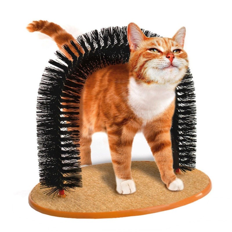CAWKAY Katzenbürste, Katzenpflege, Massagehaar, einfach anzubringen, Bürste, Bürste, Selbstbürste, Entfernung, Fellpflege, Pf