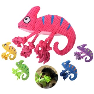 BLUE STARZ 13923 Hundespielzeug, Chamäleon-Sound, Hundekauspielzeug, unzerbrechliches Stoffspielzeug, zum Zähneputzen, Ziehen