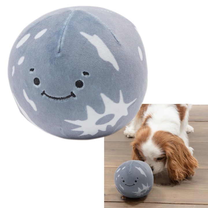 Mond-Hundespielzeug, Haustierspielzeug mit Pfeife, macht Geräusche, zum Spielen, Stressabbau, gemeinsames Spielen, Werfen von