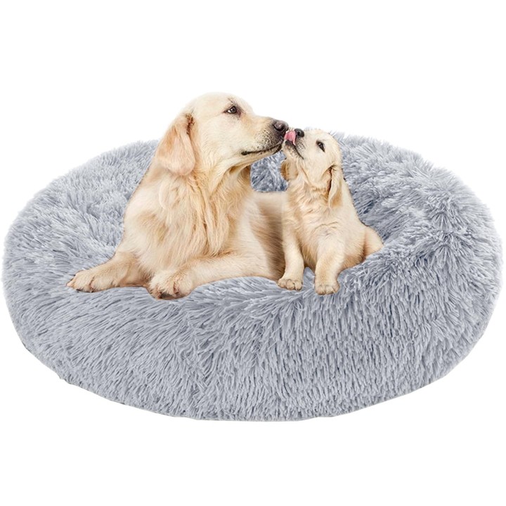 AYO Haustierbett für Hunde und Katzen, für kleine Hunde, zum Schlafen und Kauen, geeignet für alle Größen und Farben, hellgra