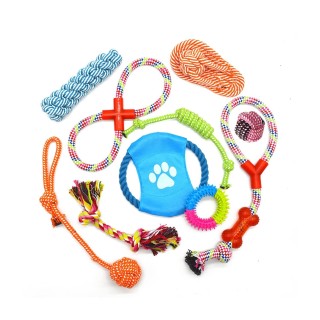 PetGround Hundespielzeug-Set, robust, für kleine, mittelgroße und große Hunde, pädagogisches Kauspielzeug, 10 Stück, Hundespi