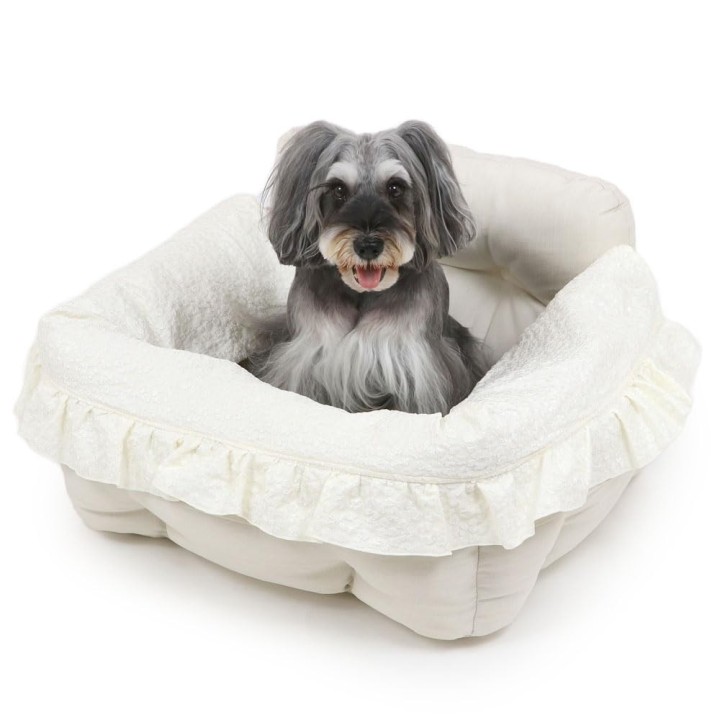 Pet Paradise Hunde-Drive-Bett, Blumen-Jacquard-Drive-Box, Kuschelbett für kleine Hunde, mehrere Hunde