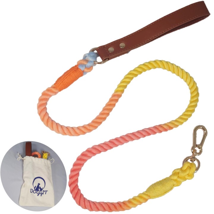 Hundeleine, Seiltyp, 120 cm, stilvoll, für kleine Hunde, mittelgroße Hunde, große Hunde, Strand [DOGGIT] 1,2 m (Sommermix)