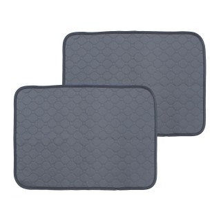 Best Answer Waschbare Haustier-Bettlaken, Grau, Größe M, 2 Stück, 60 x 45 cm, wiederverwendbare Pipi-Unterlage für Hunde und