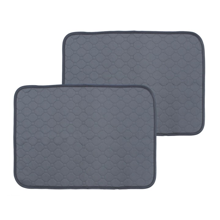 Best Answer Waschbare Haustier-Bettlaken, Grau, Größe M, 2 Stück, 60 x 45 cm, wiederverwendbare Pipi-Unterlage für Hunde und