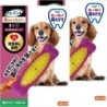 Zahnputzspielzeug für Schüler, Knochen S, ultraklein, Süßkartoffelgeschmack, 2 Herzen, Hundespielzeug, Hundespielzeug, Zähnep