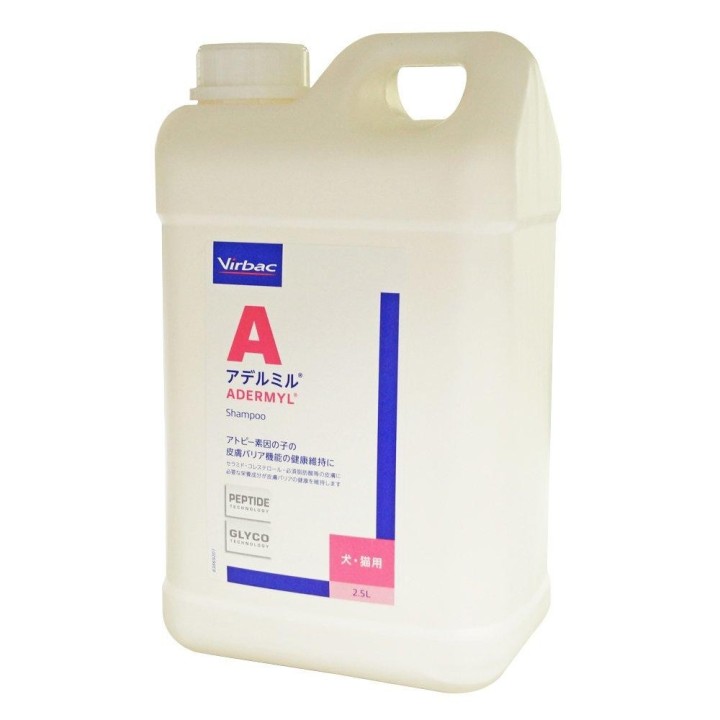 Virbac Adelmil Peptid-Shampoo für Hunde und Katzen, 2,5 l reinfarbig