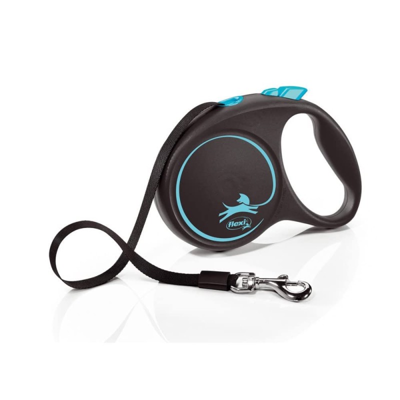 Flexi Black Design Tape L als 5m blau (weniger 50kg) [Hundeleine] blau