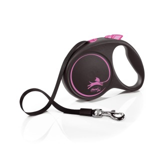 Flexi Black Design Tape L als 5m rosa (weniger 50kg) [Hundeleine] rosa