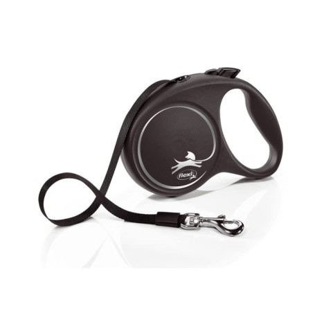 Flexi Black Design Tape L als 5m schwarz (weniger 50kg) [Hundeleine] schwarz