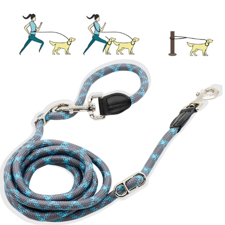 Hundeleine Hundeschulterleine Schlupfleine 1 Leine frei beide Hände 2 Hunde Zugleine Länge verstellbar Reflexmaterial Schulte