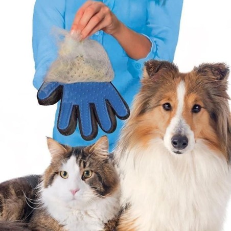 Gant de Nettoyage - True Touch - Doux et efficace - Pour chien - Confortable - Kautschuk, Silikon, Mesh