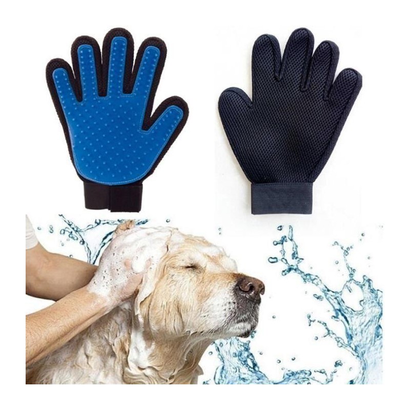 Gant de toilettage - Brosse - Chien - Silicone - Massage - Nettoyage facile