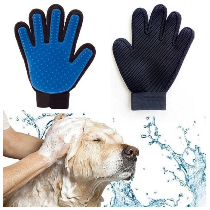 Gant de toilettage - Brosse - Chien - Silicone - Massage - Nettoyage facile