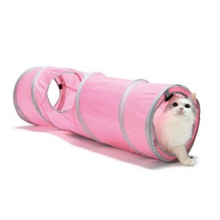Nekoichi Katzenspielzeug Katzentunnel Spirale Rosa Lang rosa
