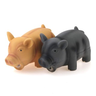 Chiwava Hundespielzeug, mittelgroßes Schwein, stöhnendes Hundespielzeug aus Latexgummi, 16,5 cm, 2 Stück