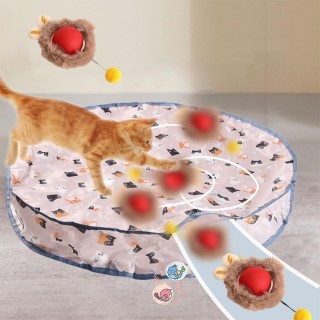 Automatischer Katzenball für Katzen, Versteckspiel für Katzen, automatischer Katzenball für Katzen, ausgestattet mit 3 intera