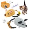 Elektrische, interaktive Katzenmaus mit USB-Anschluss, Vermeidung unregelmäßiger Hindernisse, natürliches LED-Licht, einfach