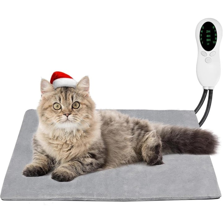 Haustier-Heizteppich, Haustier-Heizmatte, kleine Hunde- und Katzen-Heizmatte, ENTEKE Beißprävention, 10-stufige Temperaturein