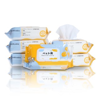 PAWNAX Pet Wet Pure Hunde-Nasstuch, sicher für Körper und Augen von Hunden, Pfotenabwischen, 80 Blatt x 6, dick, ca. 15 x 20