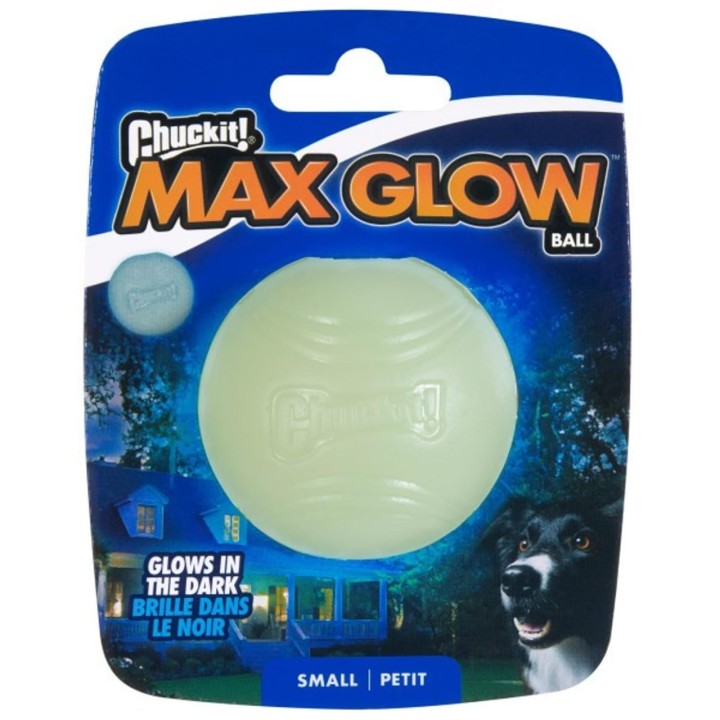 Lightplay Ball Max, im Dunkeln leuchtendes Apportierspielzeug für Hunde, klein, Chuckit!