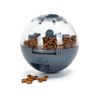 nobleza – Spielzeugball für Hundeleckerlis, 11 cm, Grau