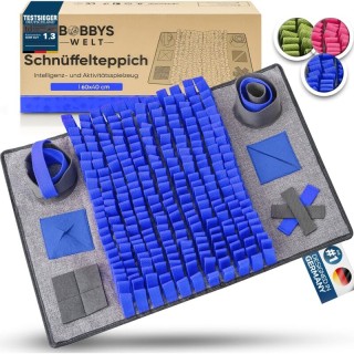 BOBBYS WELT - Schnüffelteppich für Hunde Farbe Blau