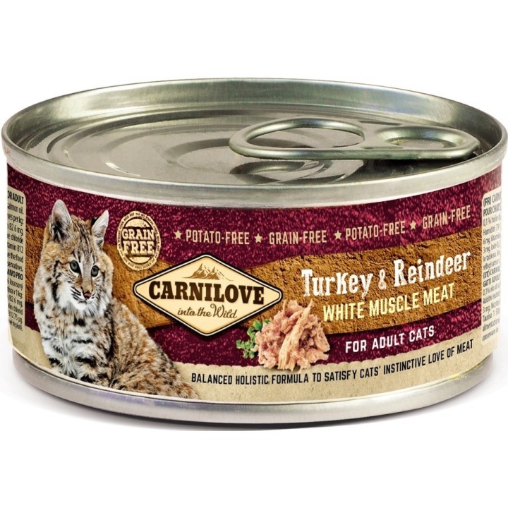 CARNILOVE Cat turkey&reindeer 12 x 100 g