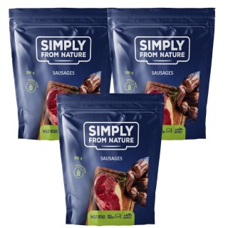 SIMPLY FROM NATURE Sausages with wild boar Würste mit Wildschwein 3 x 300 g