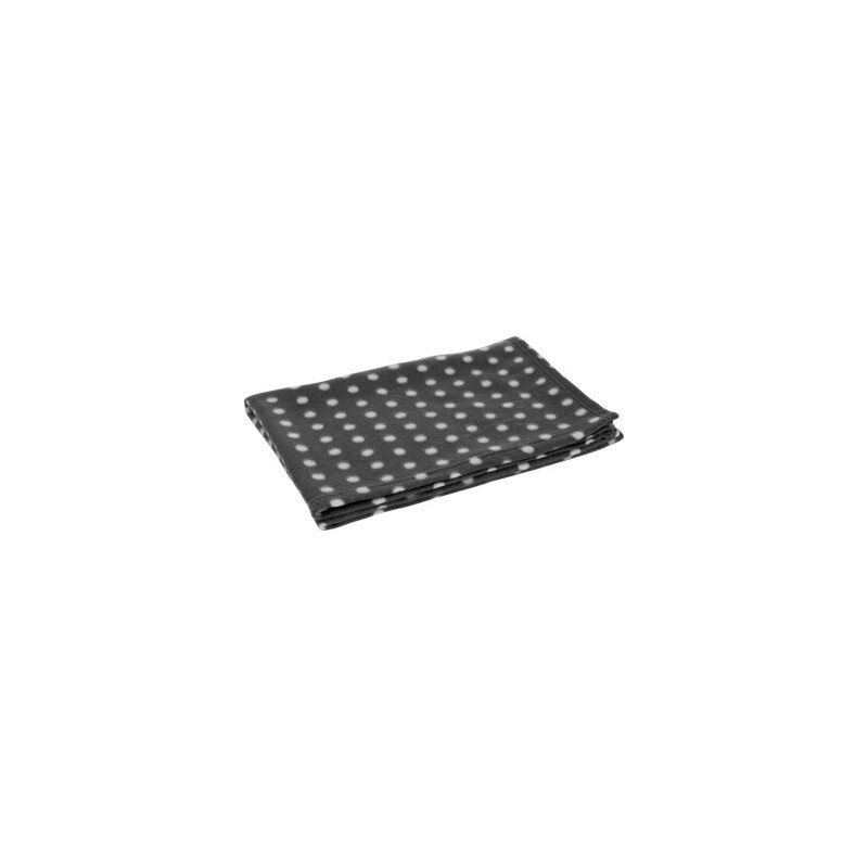 FIT+FUN Fleecedecke Classic grau/ weiß
