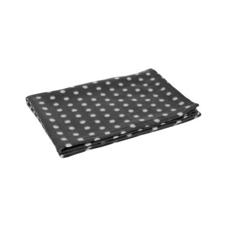 FIT+FUN Fleecedecke Classic grau/ weiß