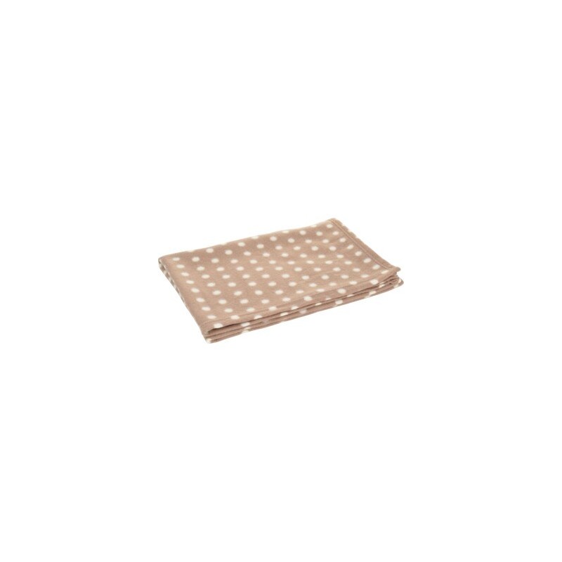 FIT+FUN Fleecedecke Classic braun/ weiß