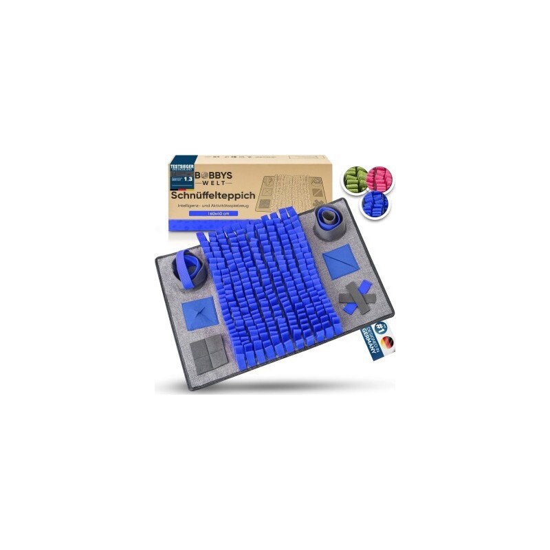 BOBBYS WELT - Schnüffelteppich für Hunde Farbe Blau