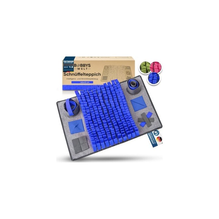 BOBBYS WELT - Schnüffelteppich für Hunde Farbe Blau