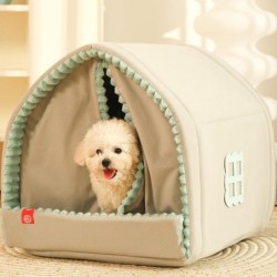 Zwinger Winter Warm Kleine Hundehütte Geschlossenes Haustier Winter Hundebett Katzennest Vier Jahreszeiten Universal Hundehüt
