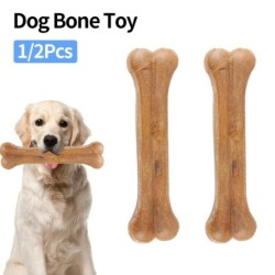 1/2 Stück Haustier Hund Kauspielzeug Backenzähne Clean Stick Interessantes Kiefernholz Niedliche Knochenform Biss Welpen Inte